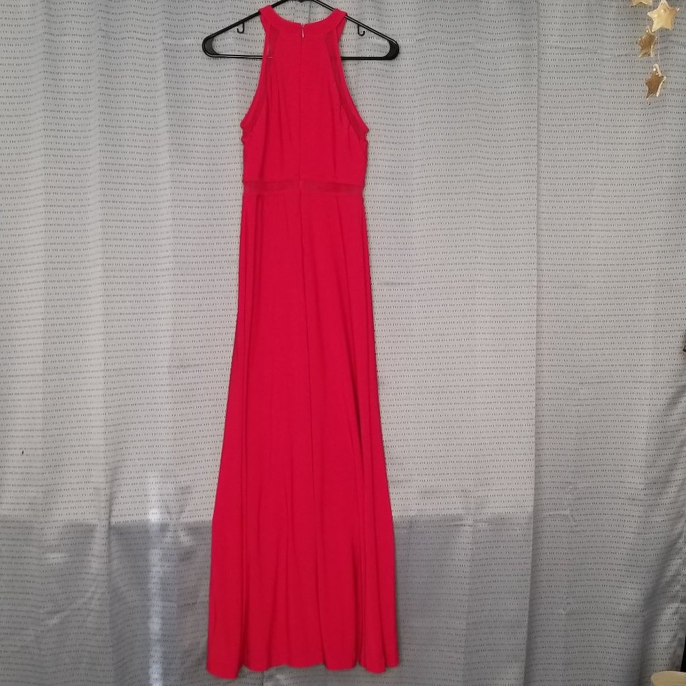 Red Halter Neck Gown - Picture 4 of 6